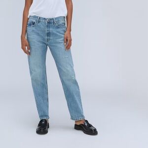 NWT | Everlane | The Rigid Slouch Jean | Broken-in-Blue | 27.5” inseam | Size 25